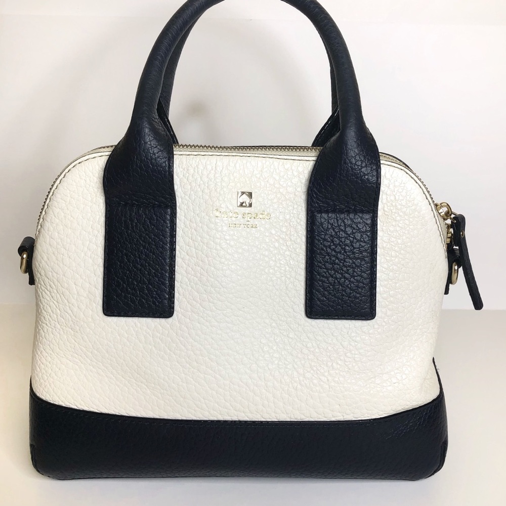 Kate Spade Navy/White Leather Purse WITHOUT Strap.